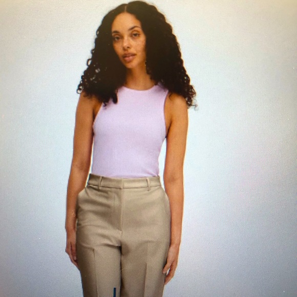 NWT SELECTED FEMME CROPPED SLEEVELESS TOP IN WASHED PURPLE - Picture 1 of 11